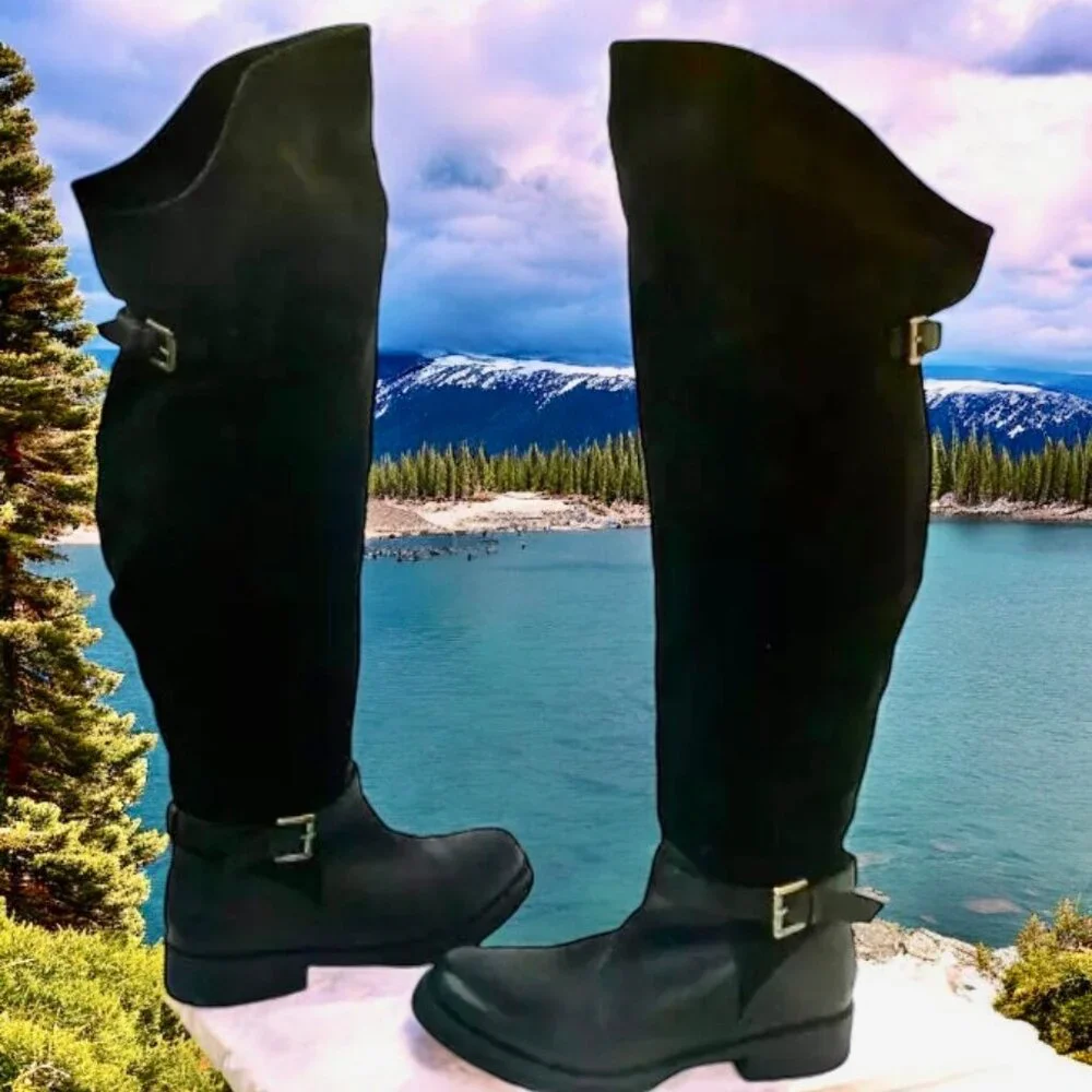 Gentle Souls Over The Knee Boot Two Leathers